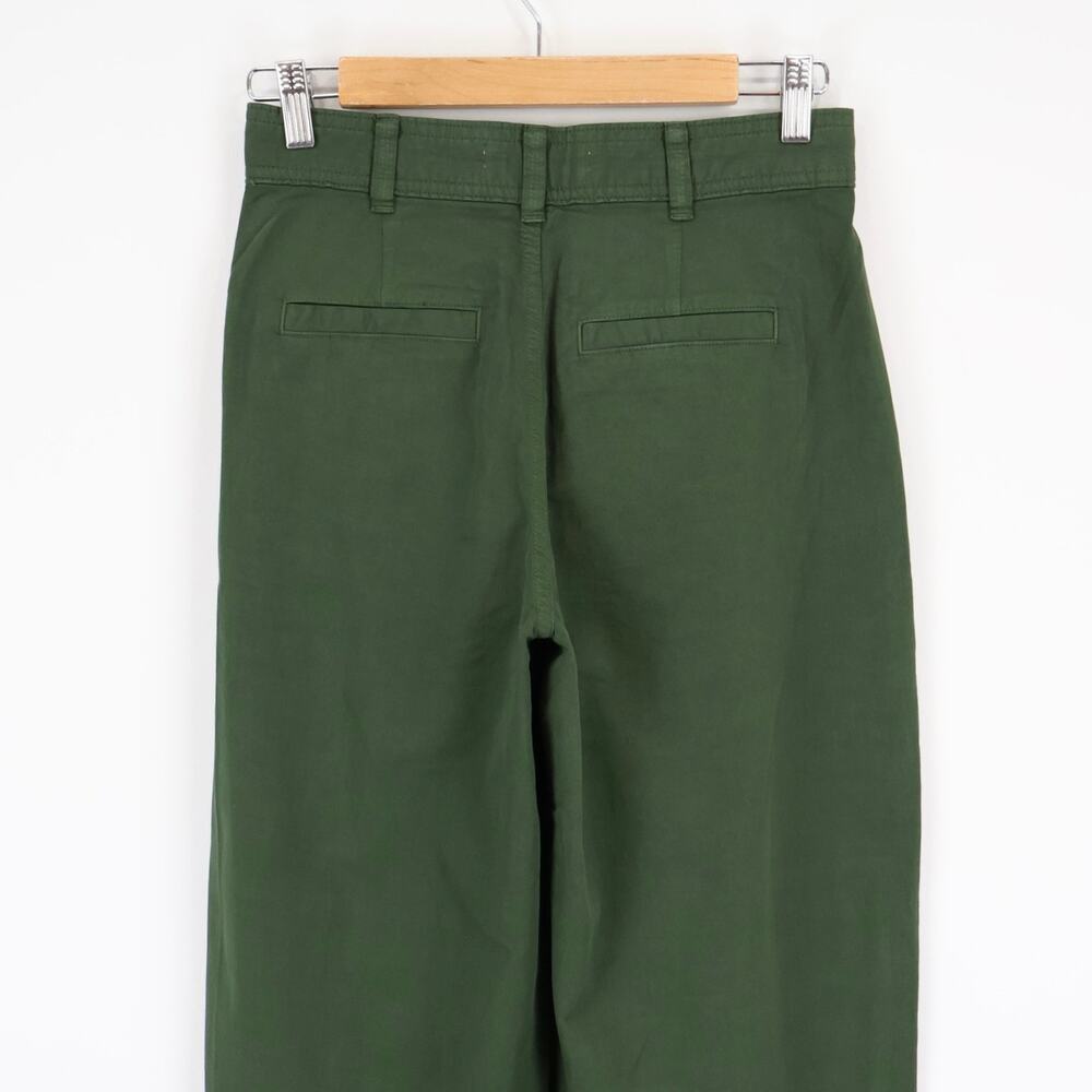 NWT Everlane The Everywhere Pant High-Rise Barrel Leg Dark Forest Green Size 00 - Picture 7 of 11